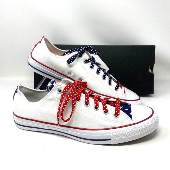 Converse Other - 💖MEGA SALE💖Converse Men CT All Star OX White Canvas Universe Red Blue 170815F